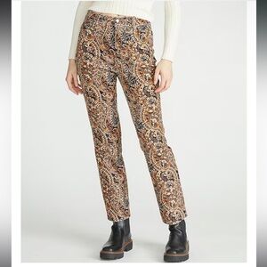 NWOT Driftwood Stella Straight Velvet Poplin Paisley